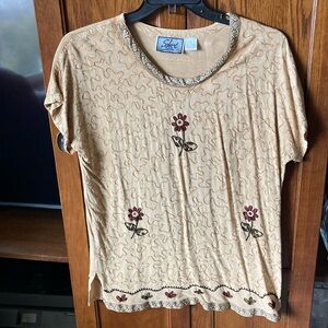 Tan Relaxed Short Sleeve T-Shirt